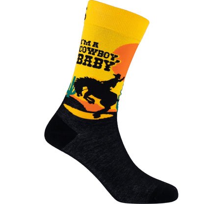 I'm a Cowboy Natural Bamboo Knit Socks