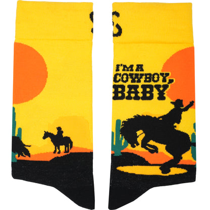 I'm a Cowboy Natural Bamboo Knit Socks