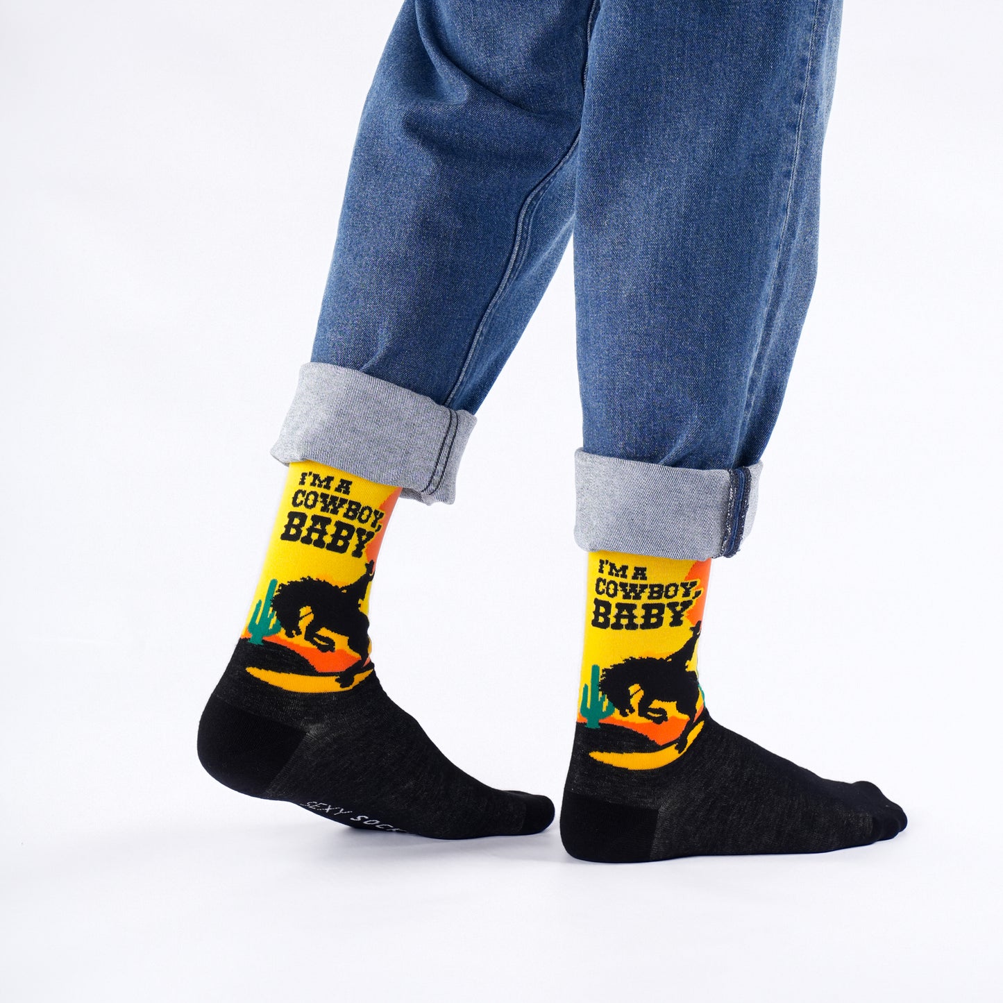 I'm a Cowboy Natural Bamboo Knit Socks