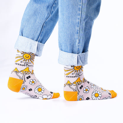 Introverting Natural Bamboo Knit Socks