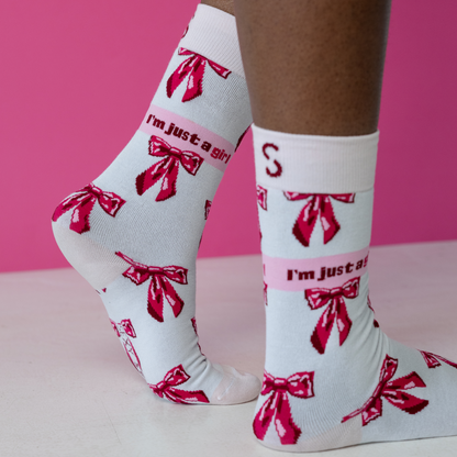 Just a Girl Natural Bamboo Knit Socks