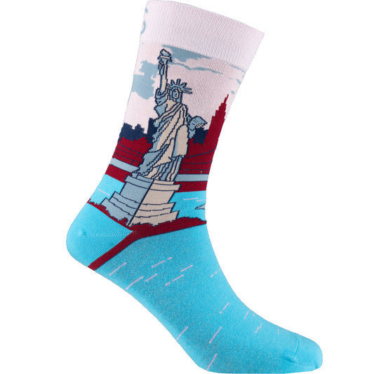 Lady Liberty Natural Bamboo Knit Socks