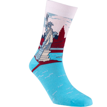 Lady Liberty Natural Bamboo Knit Socks
