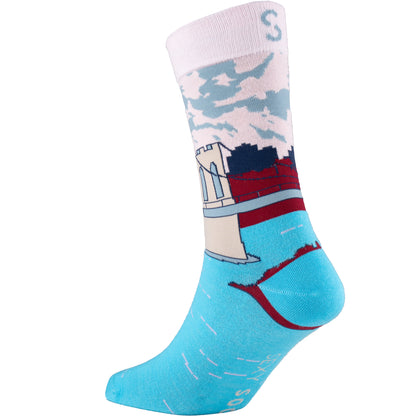 Lady Liberty Natural Bamboo Knit Socks