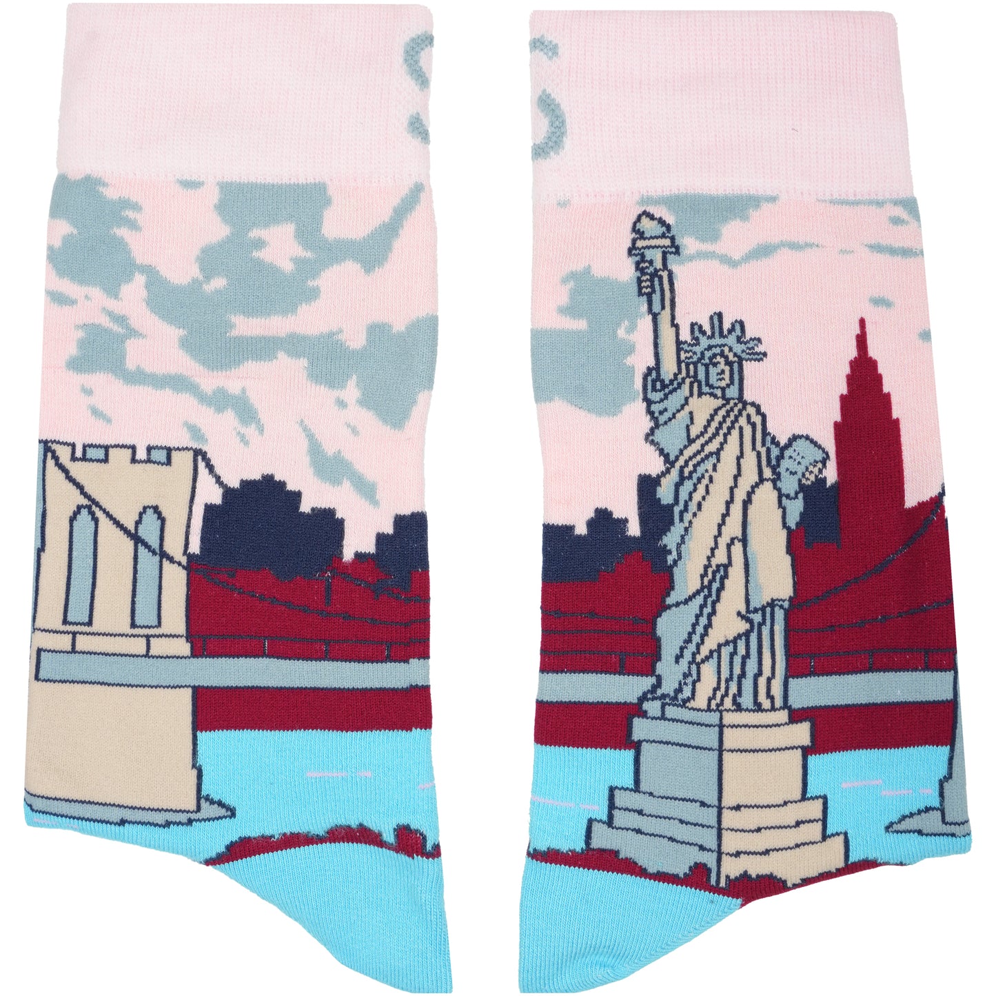 Lady Liberty Natural Bamboo Knit Socks