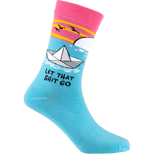 Let That Shit Go Natural Bamboo Knit Socks