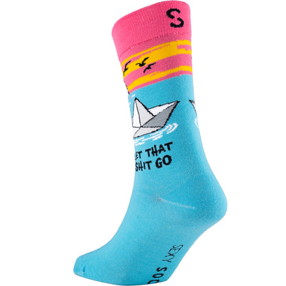 Let That Shit Go Natural Bamboo Knit Socks