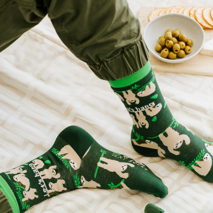 Let's Hang Natural Bamboo Knit Socks