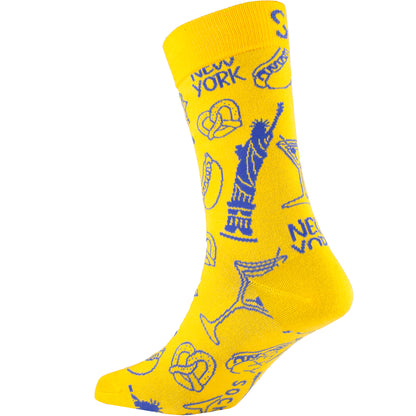 NY Stickers Bamboo Crew Socks