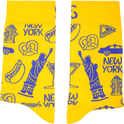 NY Stickers Bamboo Crew Socks