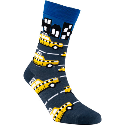 NY Taxis Natural Bamboo Knit Socks
