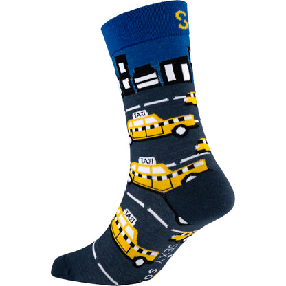 NY Taxis Natural Bamboo Knit Socks