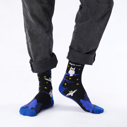 Night Owl Natural Bamboo Knit Socks