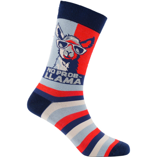 No Prob-Llama Natural Bamboo Knit Socks