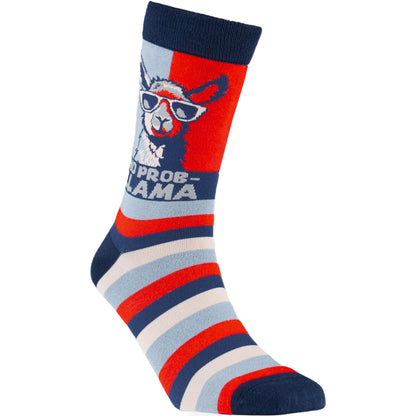No Prob-Llama Natural Bamboo Knit Socks
