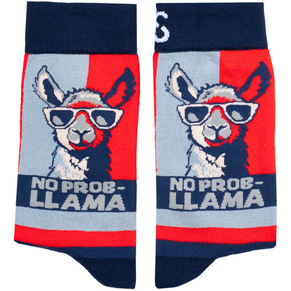 No Prob-Llama Natural Bamboo Knit Socks