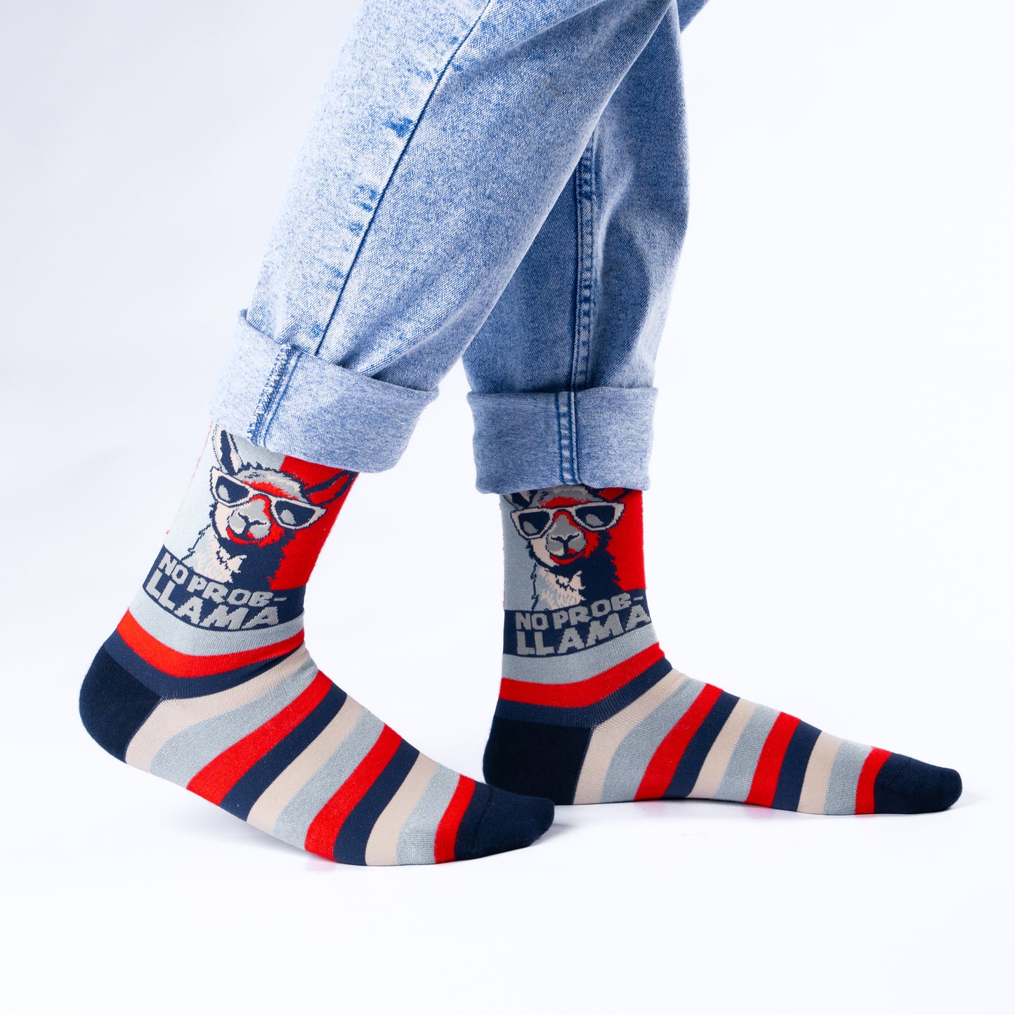 No Prob-Llama Natural Bamboo Knit Socks