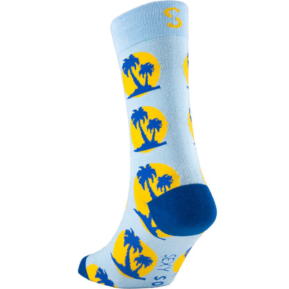 Palm Trees Natural Bamboo Knit Socks