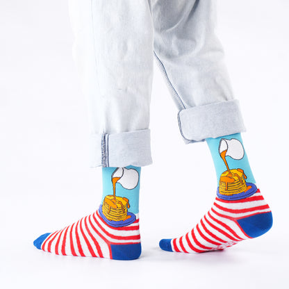 Pancakes Natural Bamboo Knit Socks