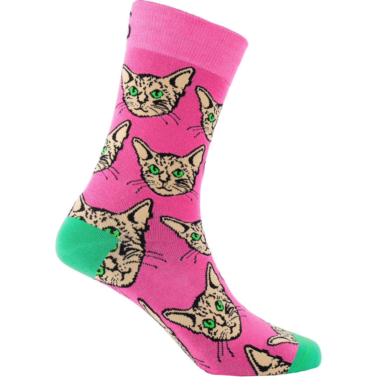 Pink Kitty Natural Bamboo Knit Socks