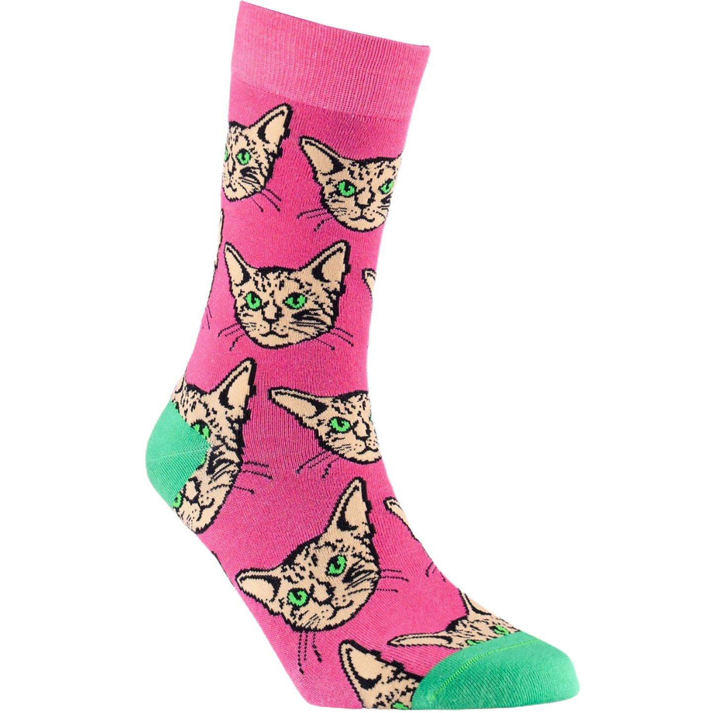 Pink Kitty Natural Bamboo Knit Socks