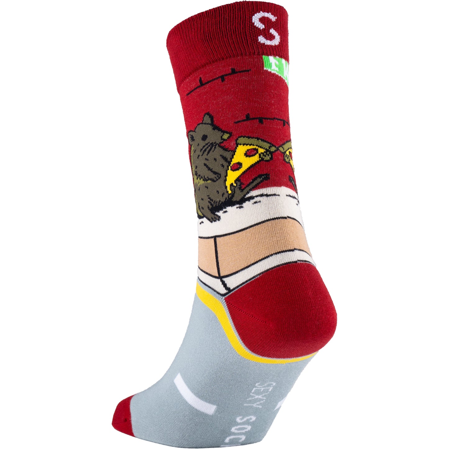 Pizza Rat Bamboo Crew Socks