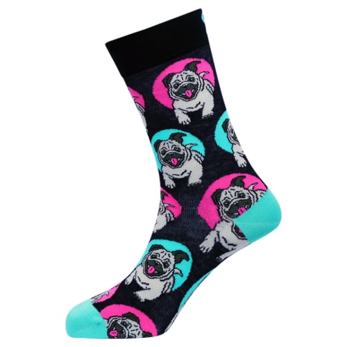 Pug Natural Bamboo Knit Socks