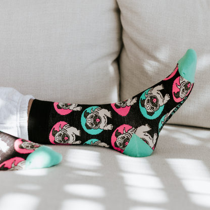 Pug Natural Bamboo Knit Socks