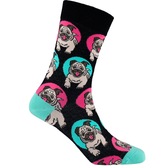 Pug Natural Bamboo Knit Socks