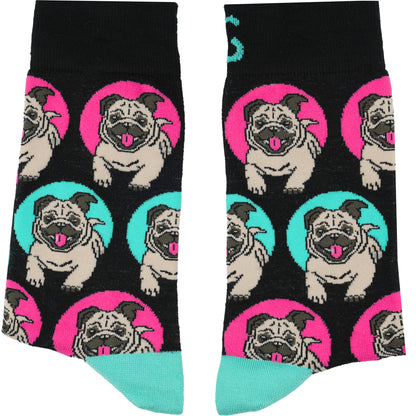 Pug Natural Bamboo Knit Socks