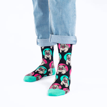 Pug Natural Bamboo Knit Socks