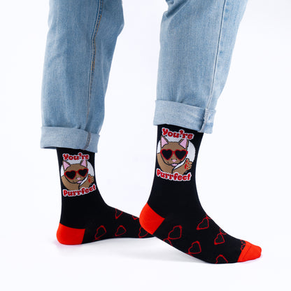 Purrfect Natural Bamboo Knit Socks
