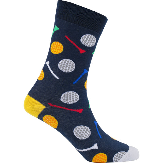 Tee Time Natural Bamboo Knit Socks