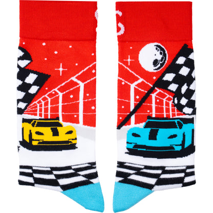 Race Day Natural Bamboo Knit Socks