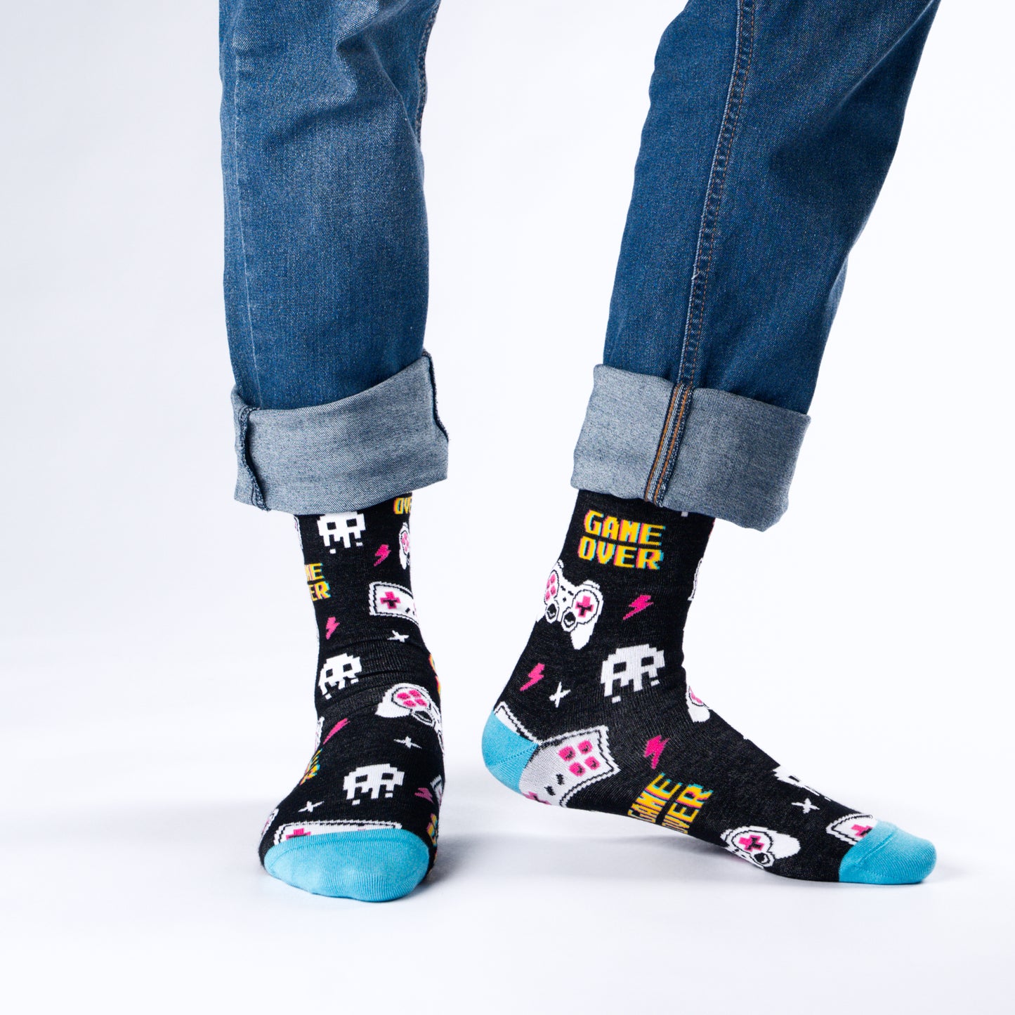 Retro Games Bamboo Crew Socks