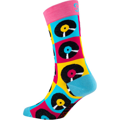 Retro Vinyl Natural Bamboo Knit Socks