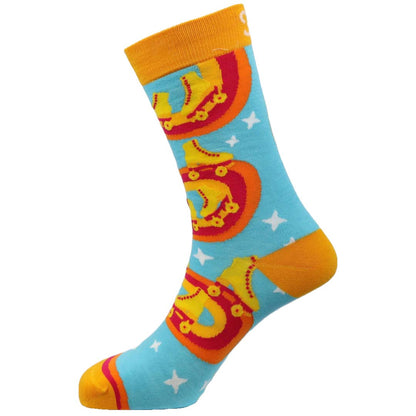 Roller Disco Natural Bamboo Knit Socks