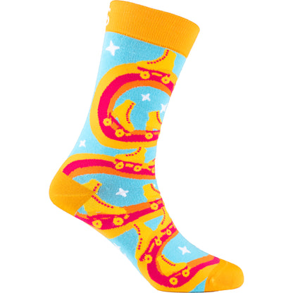 Roller Disco Natural Bamboo Knit Socks