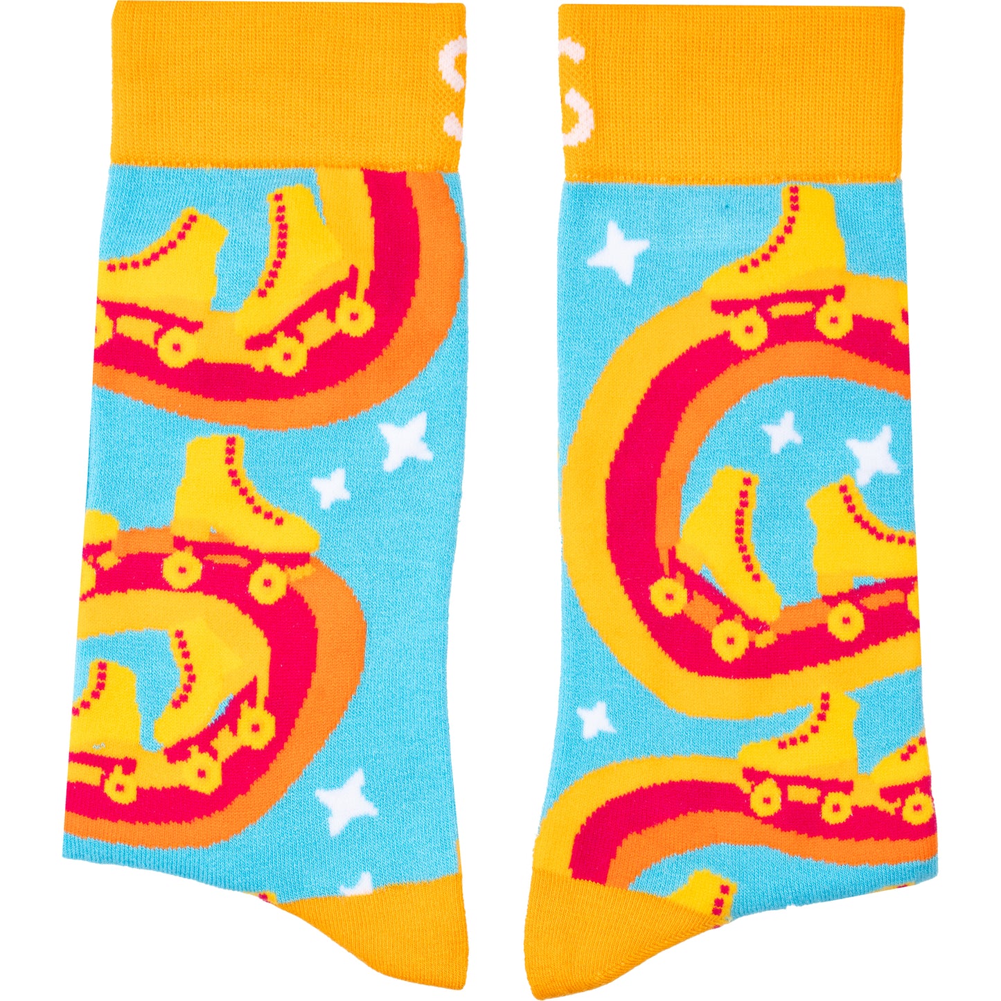 Roller Disco Natural Bamboo Knit Socks