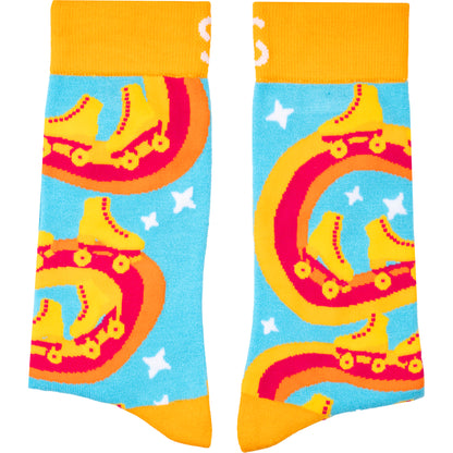 Roller Disco Natural Bamboo Knit Socks