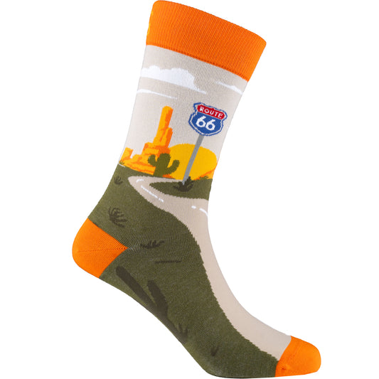 Route 66 Natural Bamboo Knit Socks
