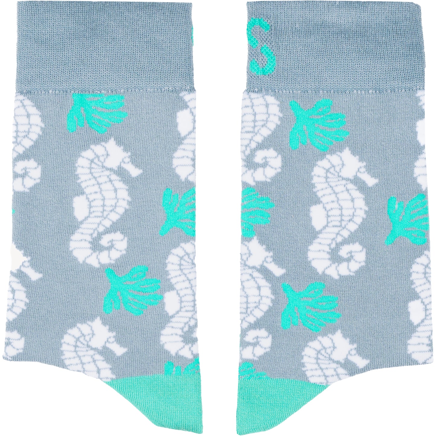 Sea Horses Bamboo Crew Socks