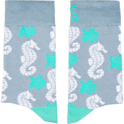 Sea Horses Bamboo Crew Socks