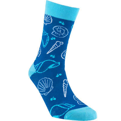 Seashells Natural Bamboo Knit Socks