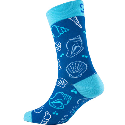 Seashells Natural Bamboo Knit Socks