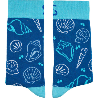 Seashells Natural Bamboo Knit Socks