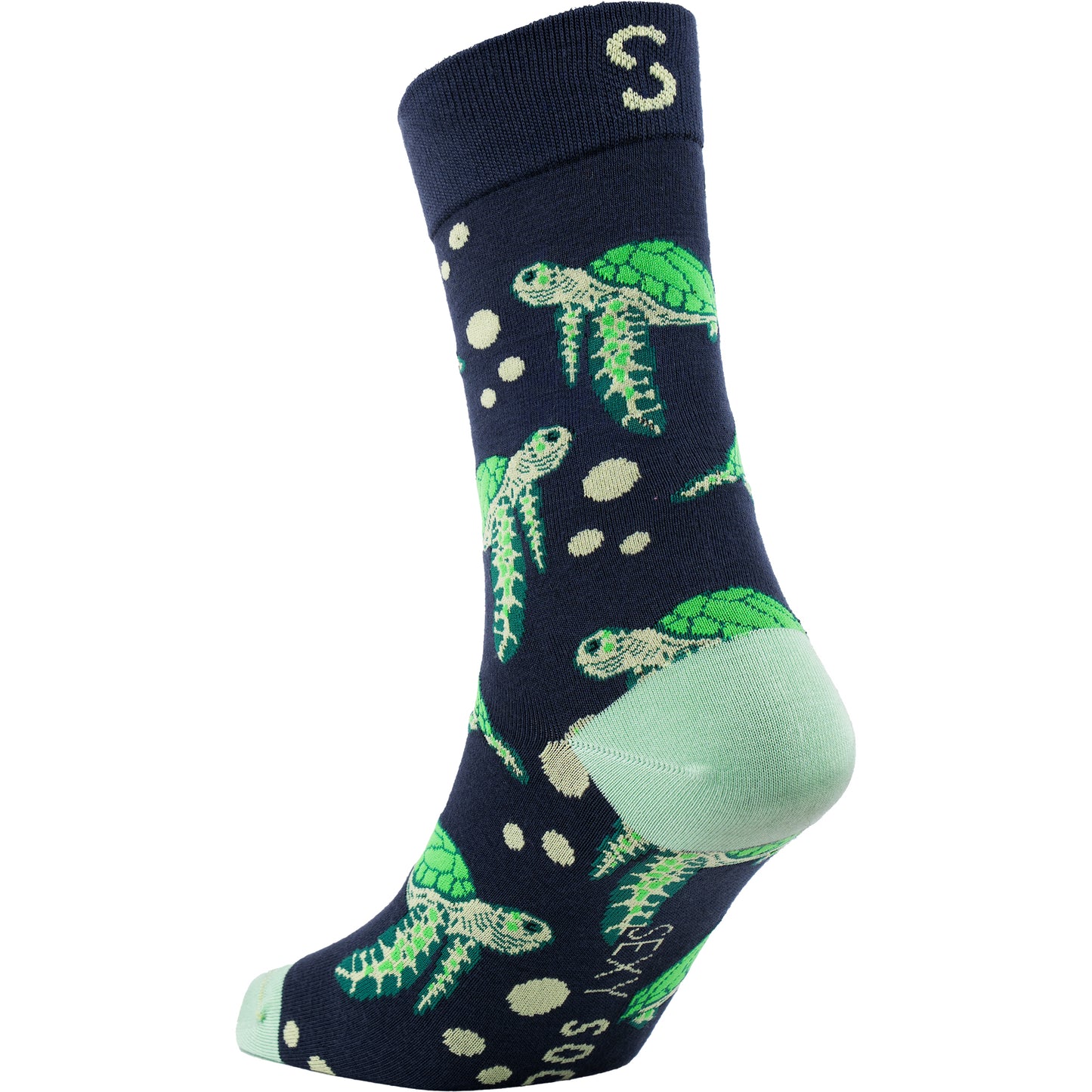 Sea Turtle Bamboo Crew Socks