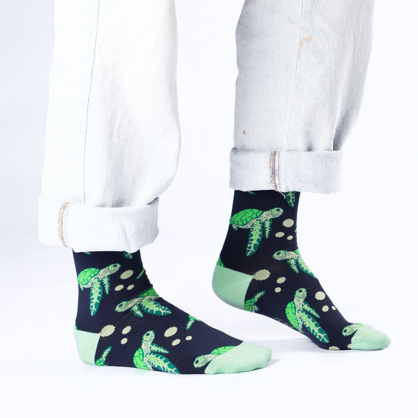 Sea Turtle Bamboo Crew Socks