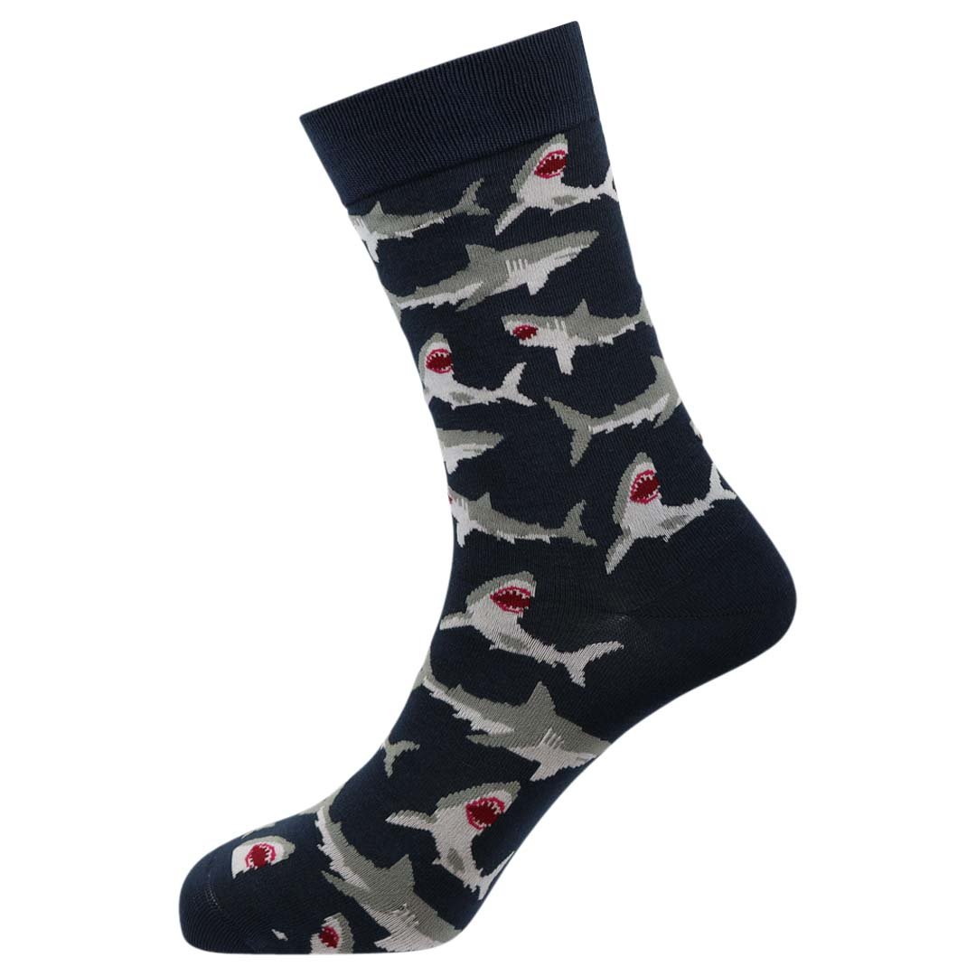 Sharks Natural Bamboo Knit Socks