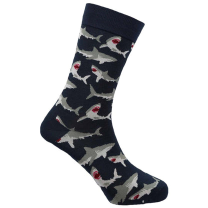 Sharks Natural Bamboo Knit Socks
